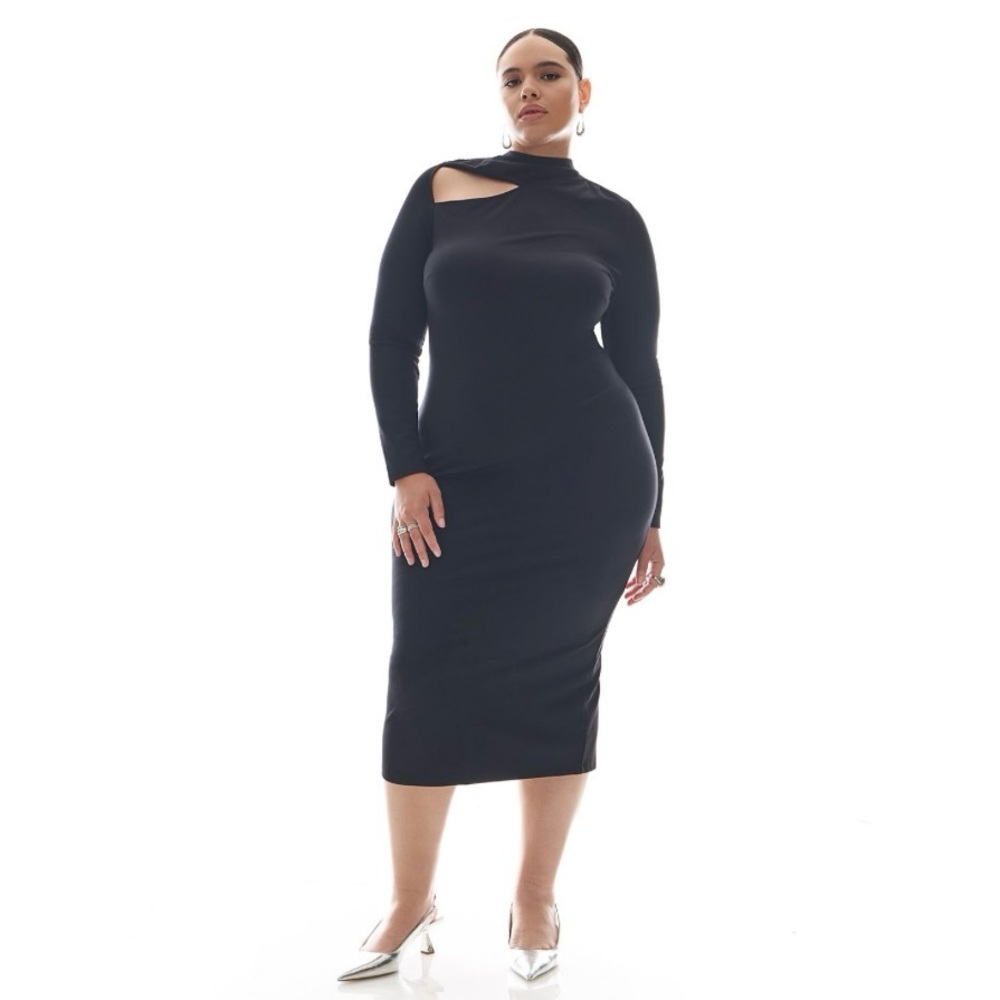 NWT Addition Elle bodycon midi dress with cut out size 2x
